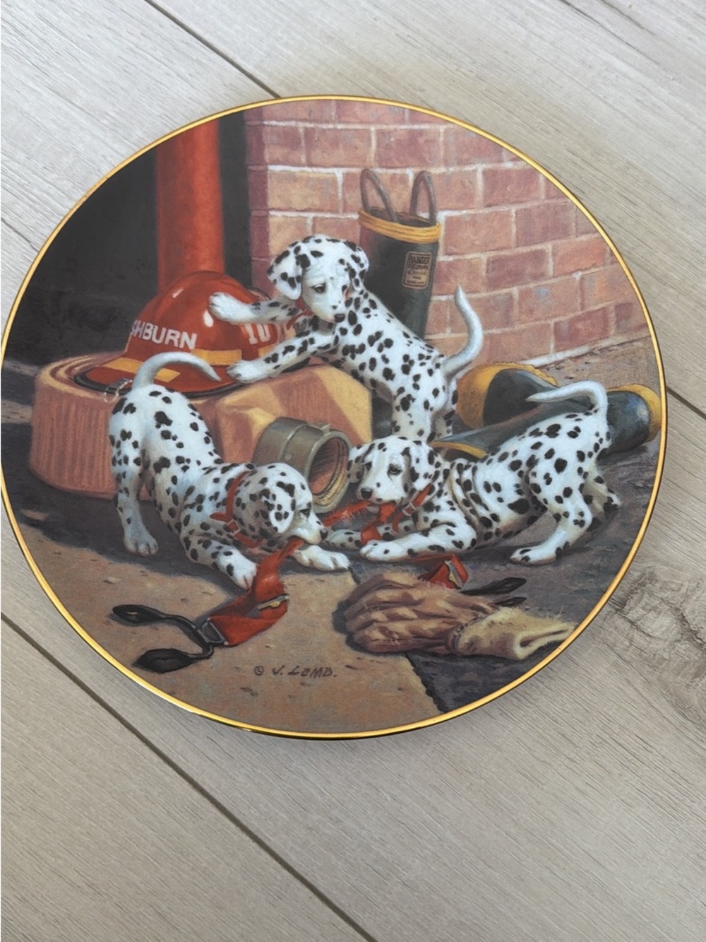 The Hamilton Collection "Where's the Fire?" by Jim Lamb Collector Plate 1993